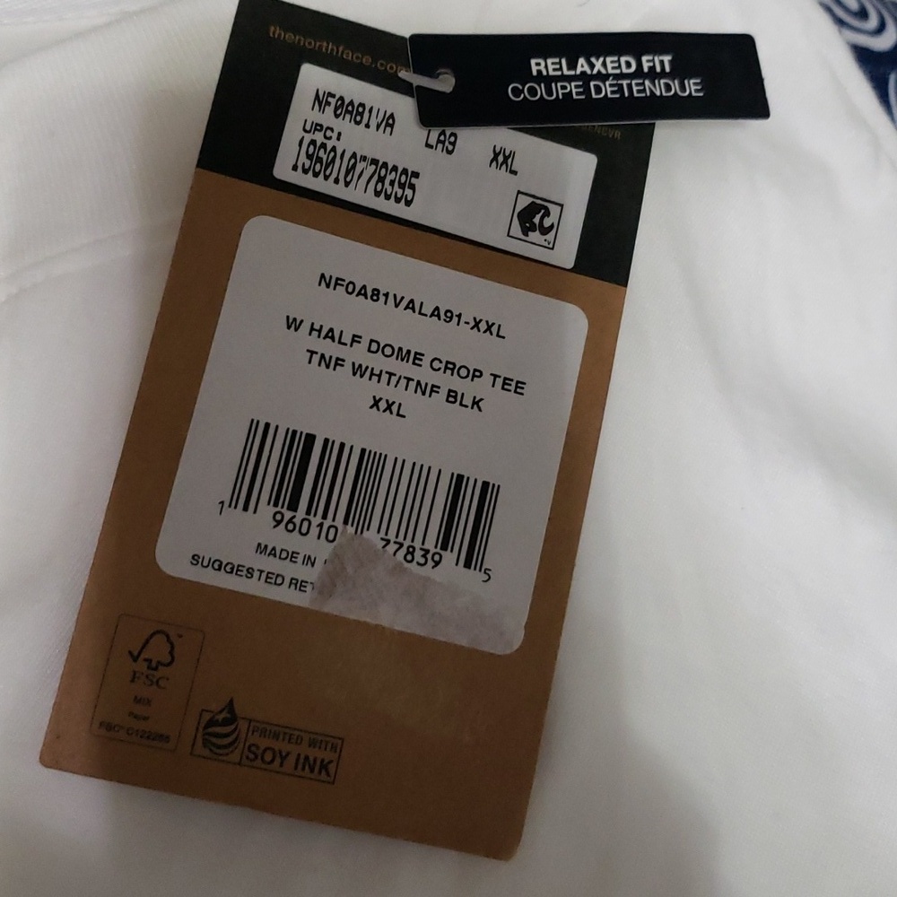 The North Face Womens White Crop Tee Shirt Large - Picture 6 of 9